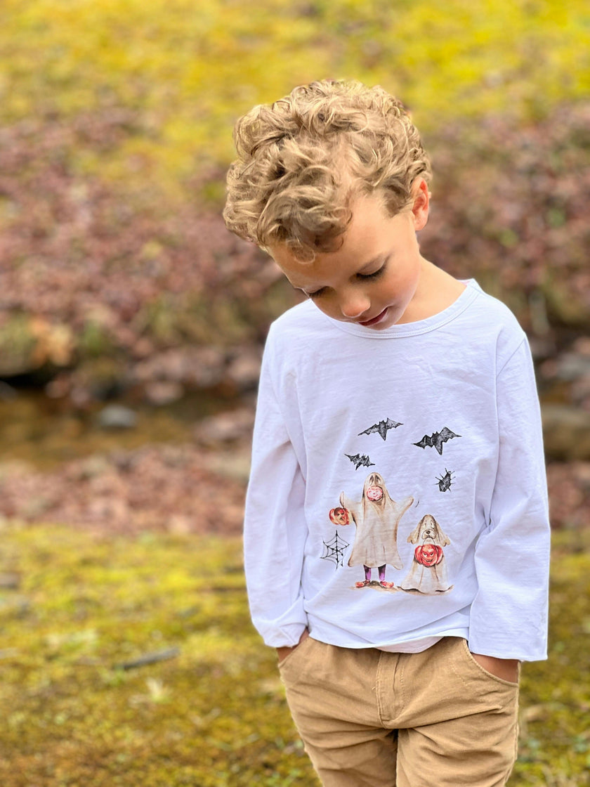CHEROKEE Raglan Printed Tee White Henry Ghost