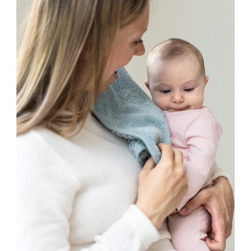 Reversible Bib + Burp Set Fog