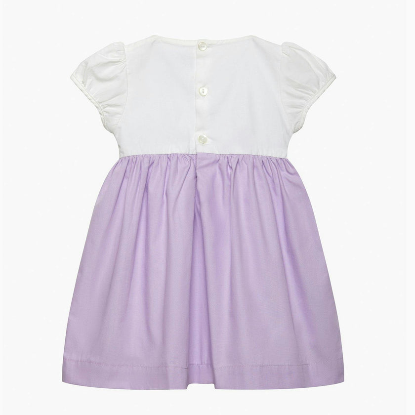 Baby Rose Hand Smocked Dress in Lilac