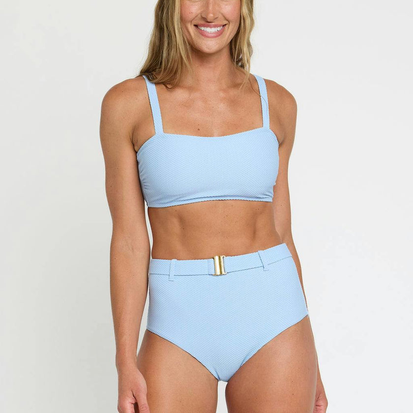 Lucia Belted High Waist in Powder Blue