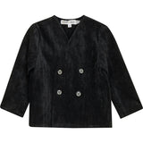 Striped Velour Jacket Black