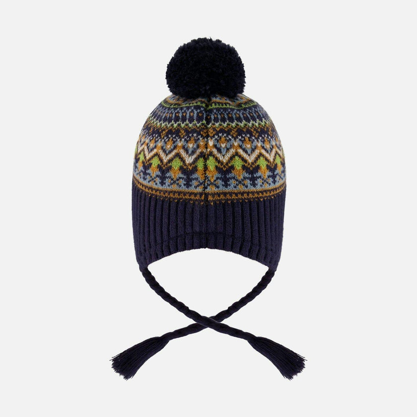 Lined Peruvian Knit Hat with Pompom