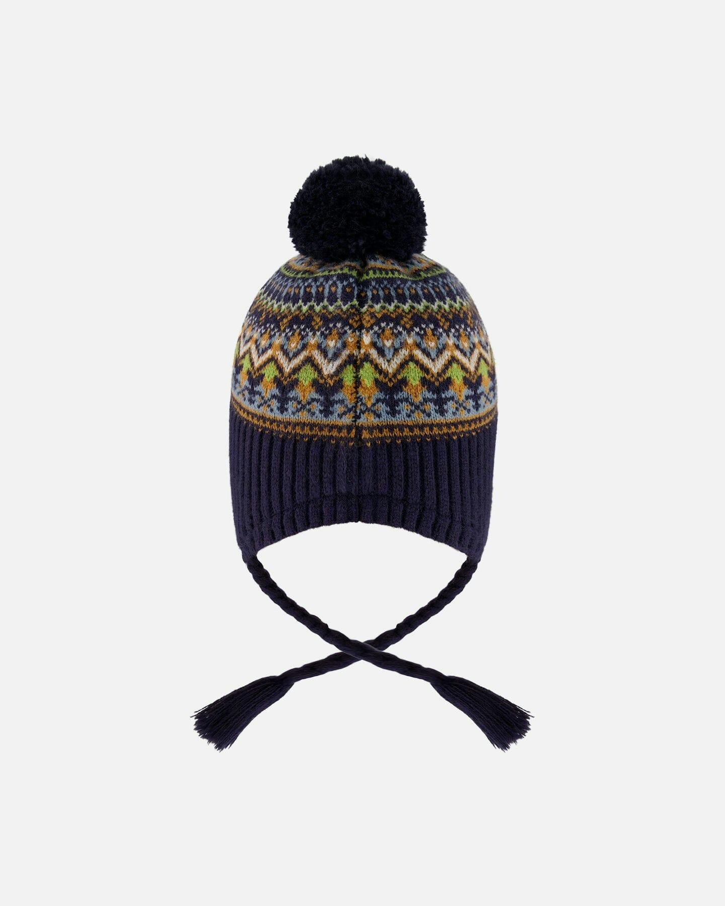 Lined Peruvian Knit Hat with Pompom