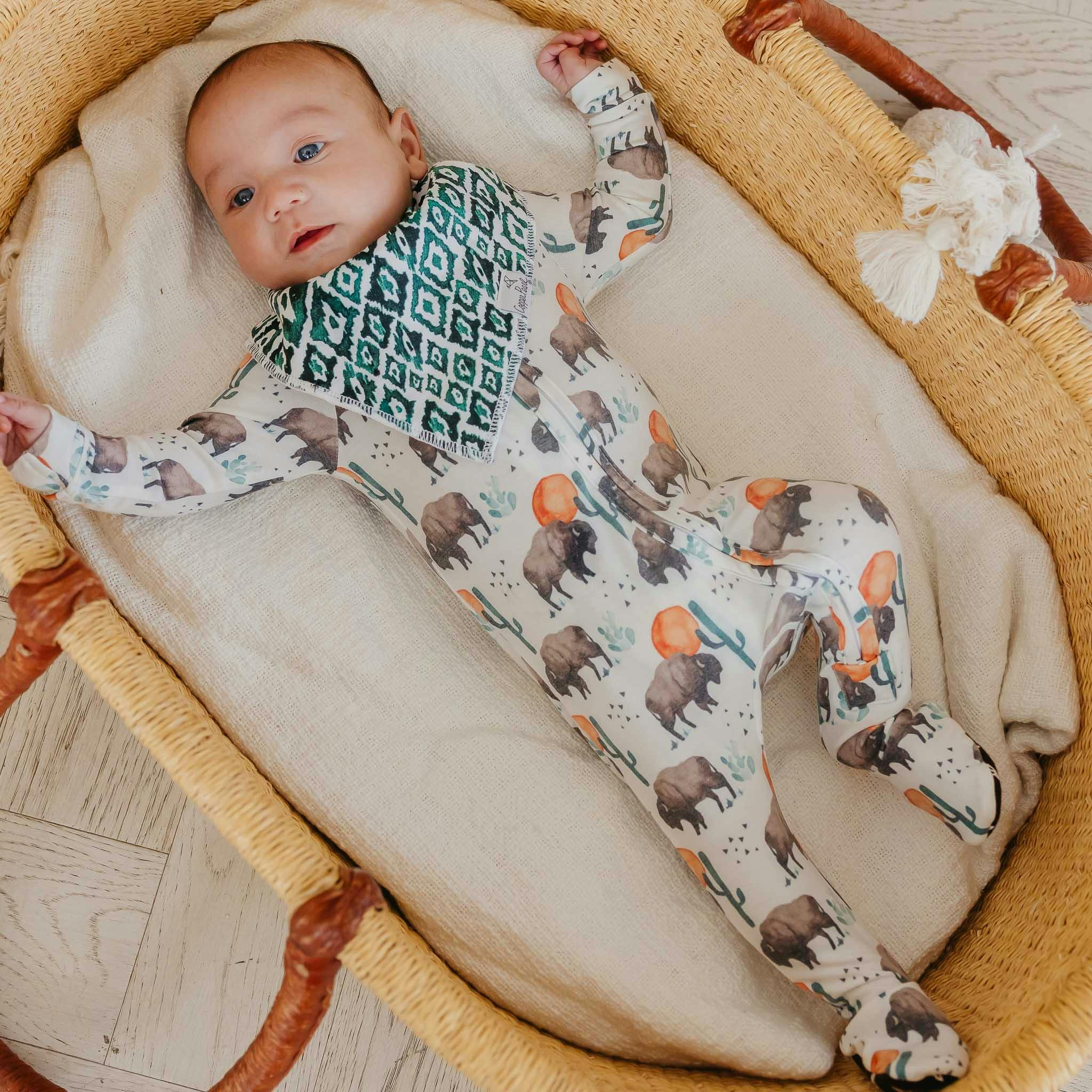 Zip-Up Footie Pajama - Bison
