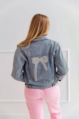 Women's Crystal Denim Jacket