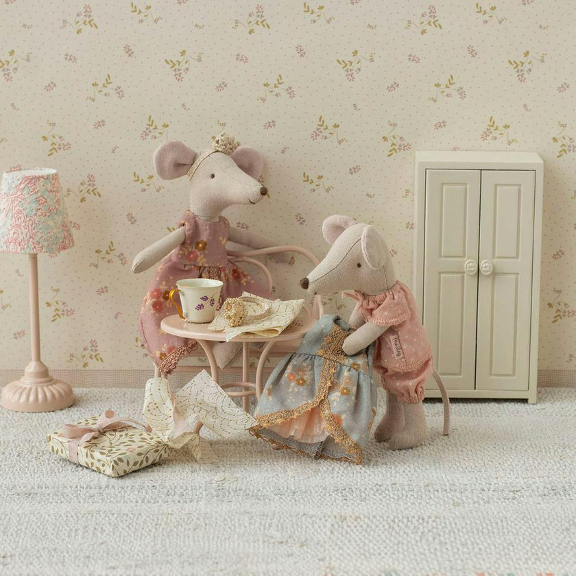 Café set, Mouse, Big - Pale pink