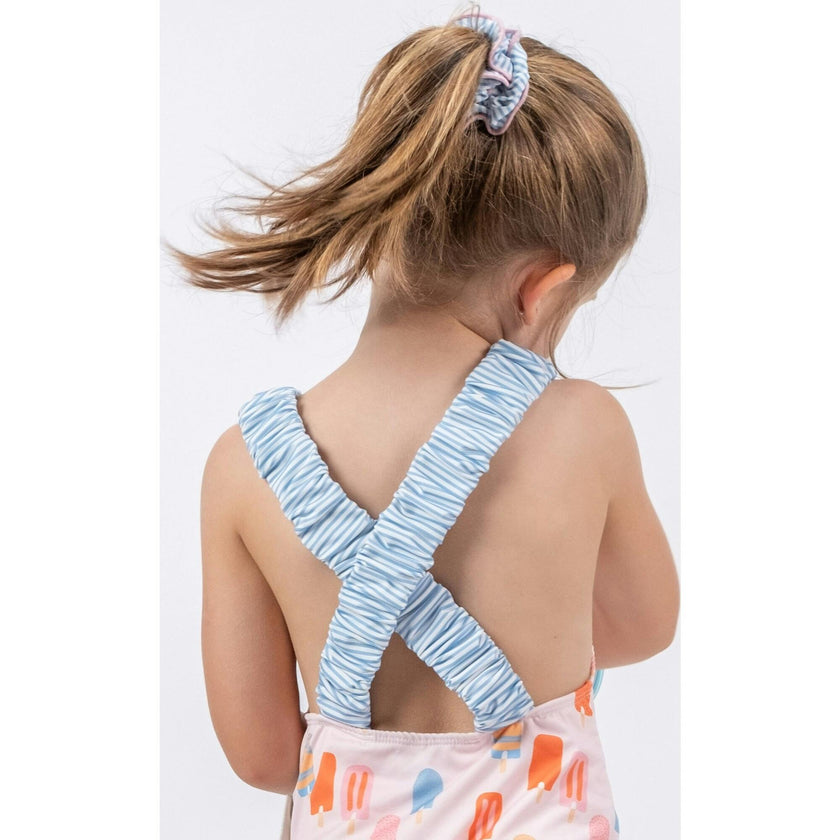 Blue Stripes Scrunchie