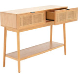 Baisley 2-Drawer Rattan Console Table