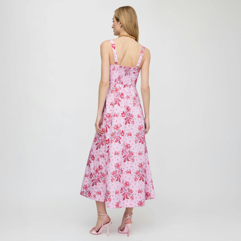The Ezra Dress - Pink Delft Bouquet