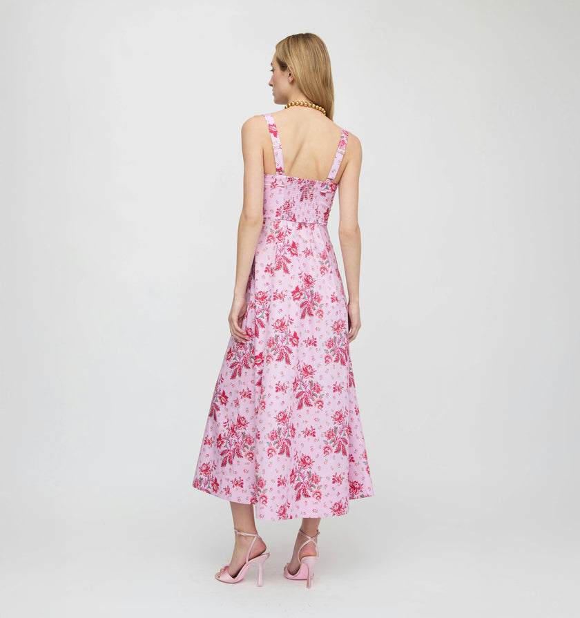 The Ezra Dress - Pink Delft Bouquet