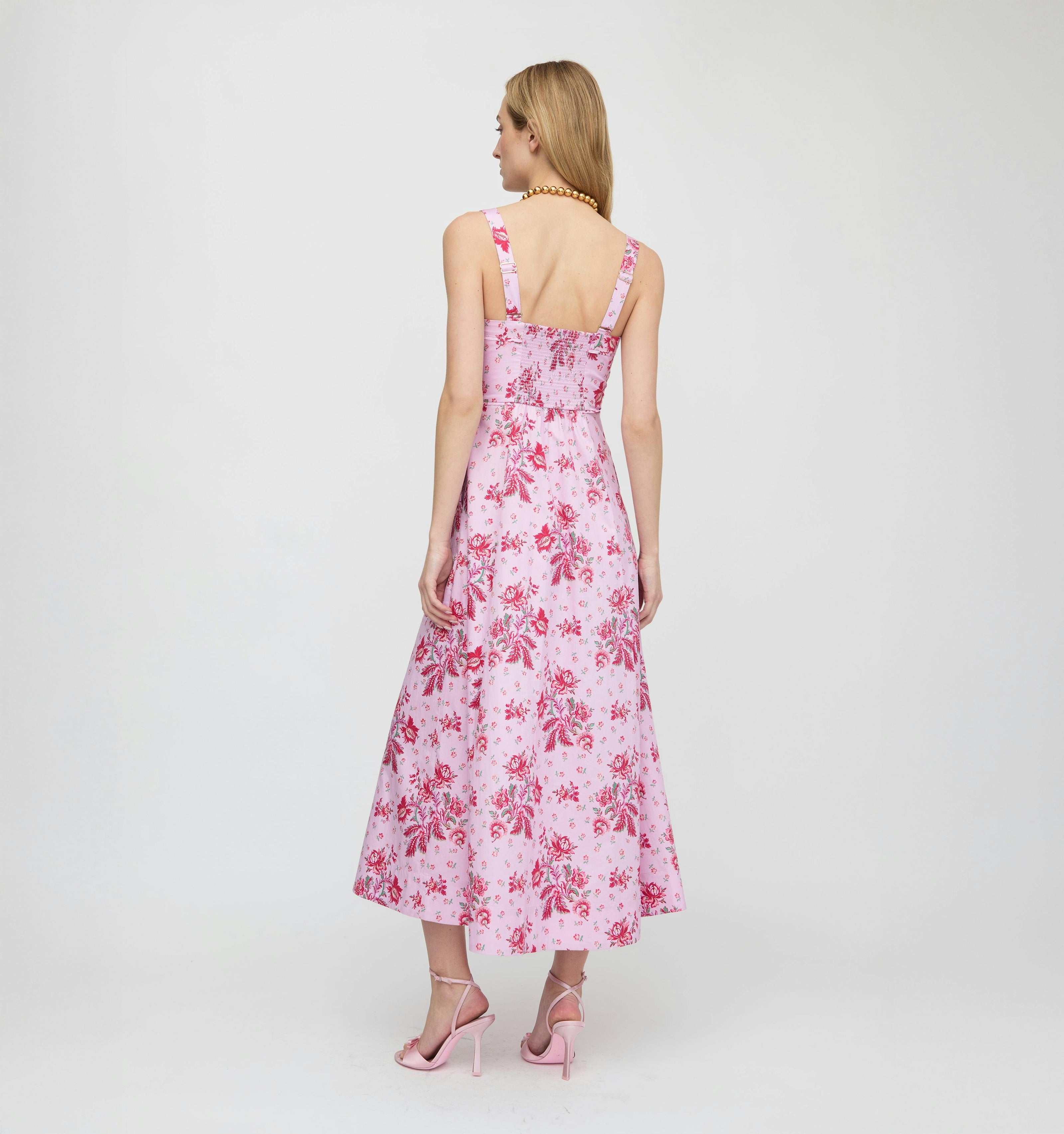 The Ezra Dress - Pink Delft Bouquet