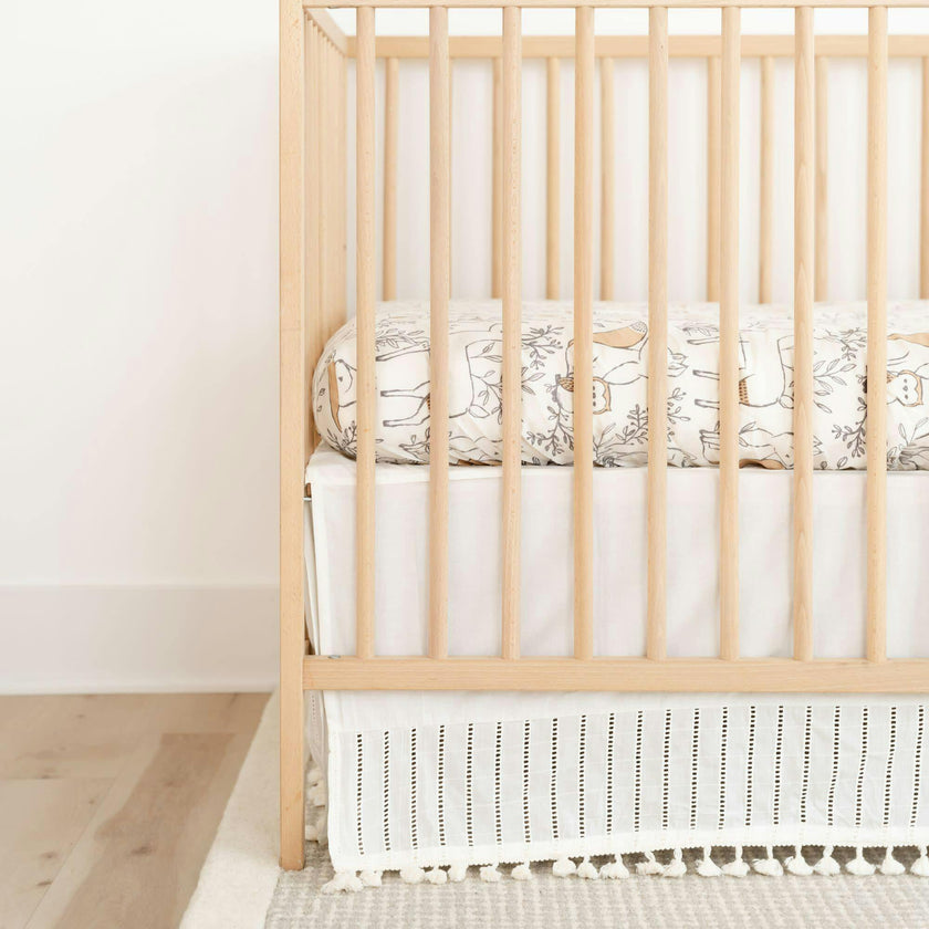 Off-White Boho Crib Skirt