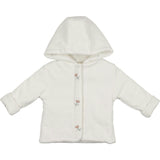 Plush Print Girls' Jacket Ivory & Pink