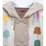 Tree Print Rain Hooded Poncho