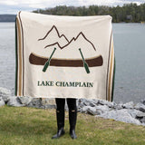 Custom Personalized Sustainable Knit Throw Blanket | Holiday Gift - Canoe