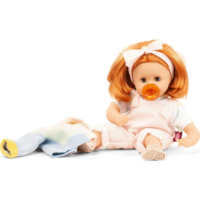 Muffin 13" Baby Doll with Sleepy Brown Eyes and Colorful Summer Playground Outfit