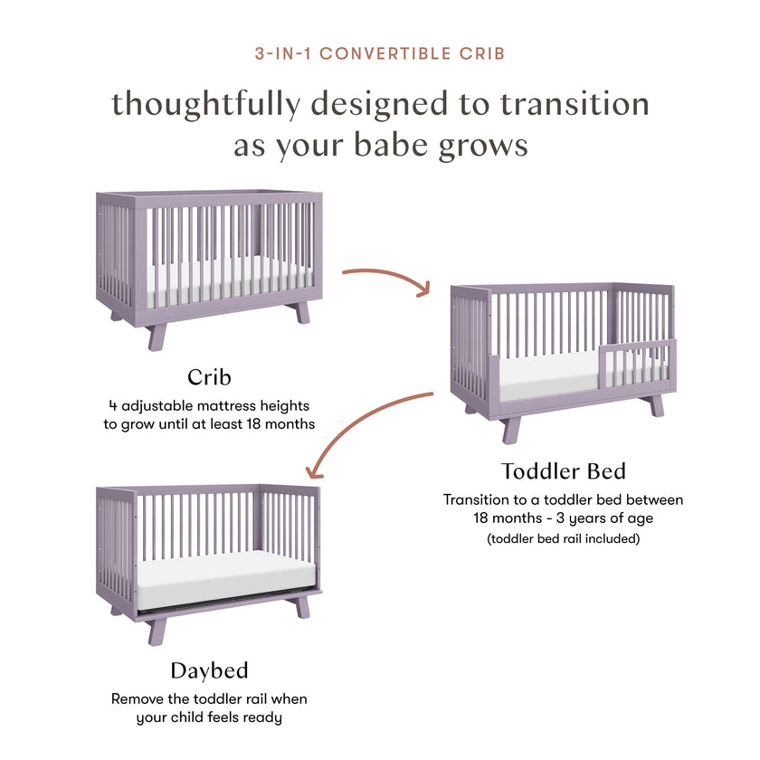 Babyletto Hudson 3-in-1 Convertible Crib with Toddler Bed Conversion Kit - Retail Exclusive