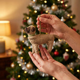 Mastiff Dog Hand Knit Christmas Ornament