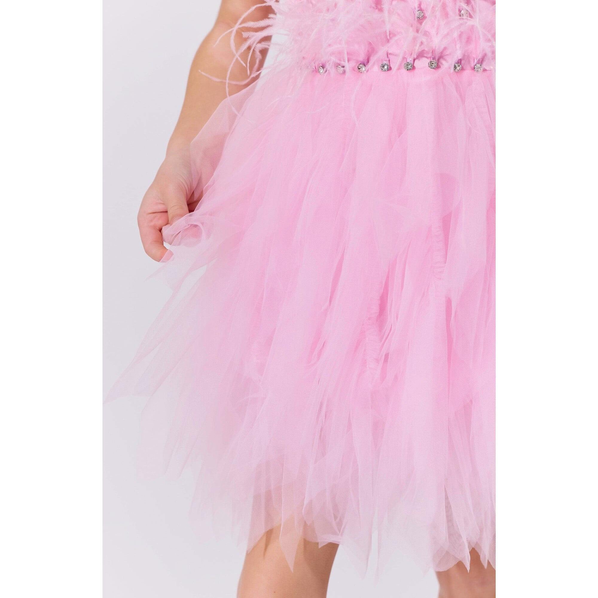 Pink Princess Feather Dress