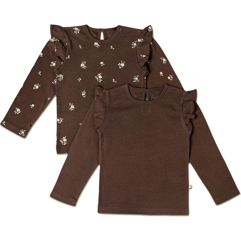 Organic Ruffle Long Sleeve Top Set of 2