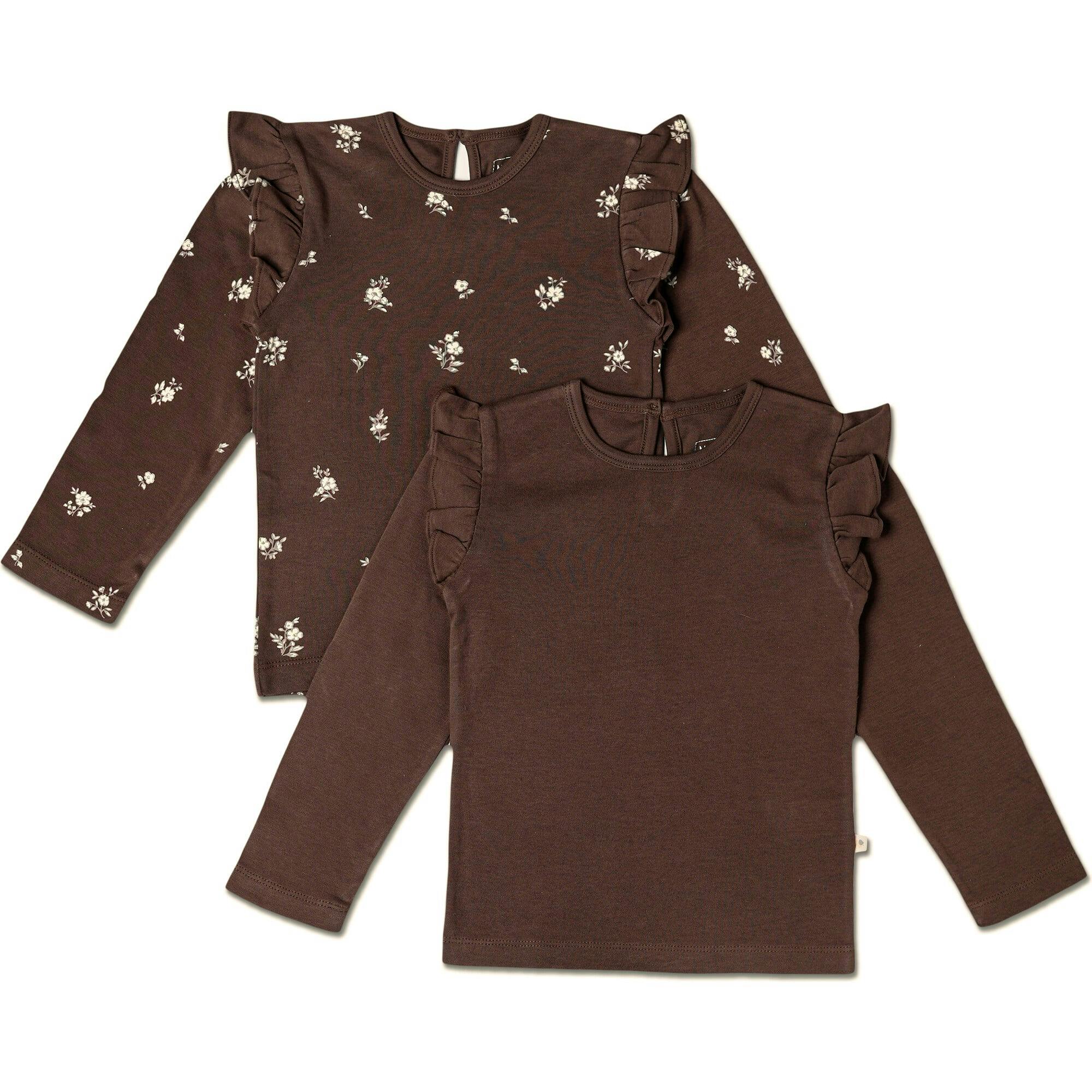Organic Ruffle Long Sleeve Top Set of 2