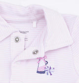 Cheer Pink Micro Stripe - Long Sleeve Tennis Bodysuit Dress