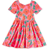 Short Sleeve Ballet Dress, Red