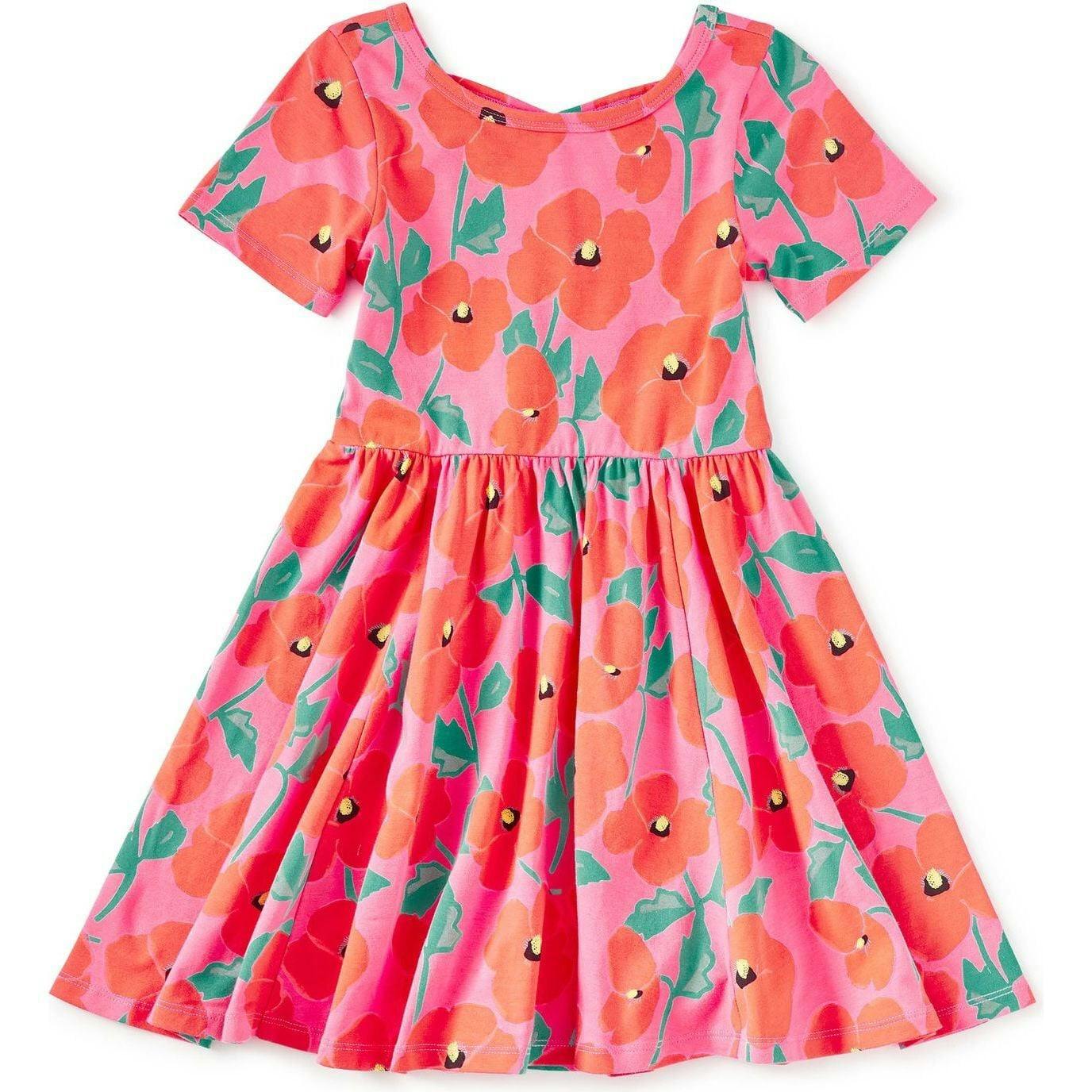 Short Sleeve Ballet Dress, Red