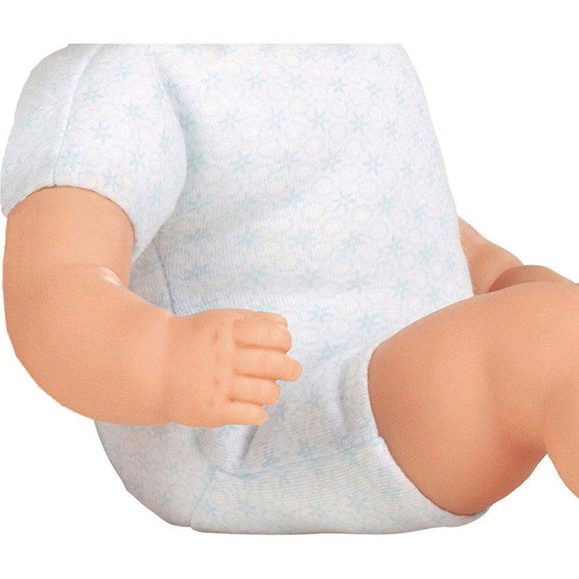 Muffin to Dress 13" Soft Cloth/Vinyl Baby Doll in Blue with Blue Sleeping Eyes