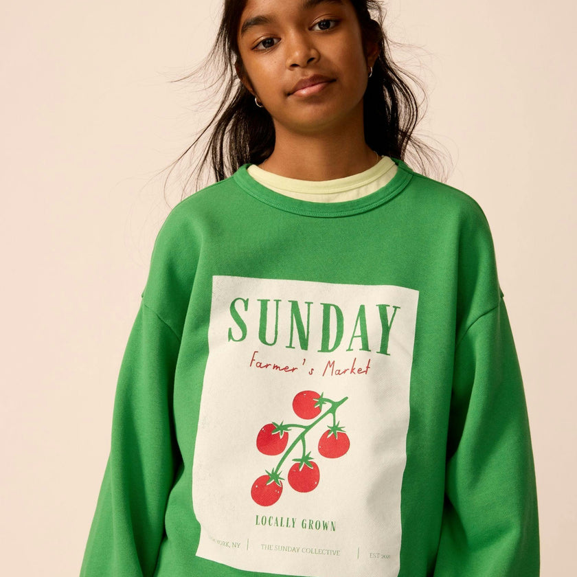 Organic Weekend Sweatshirt in Cucumber