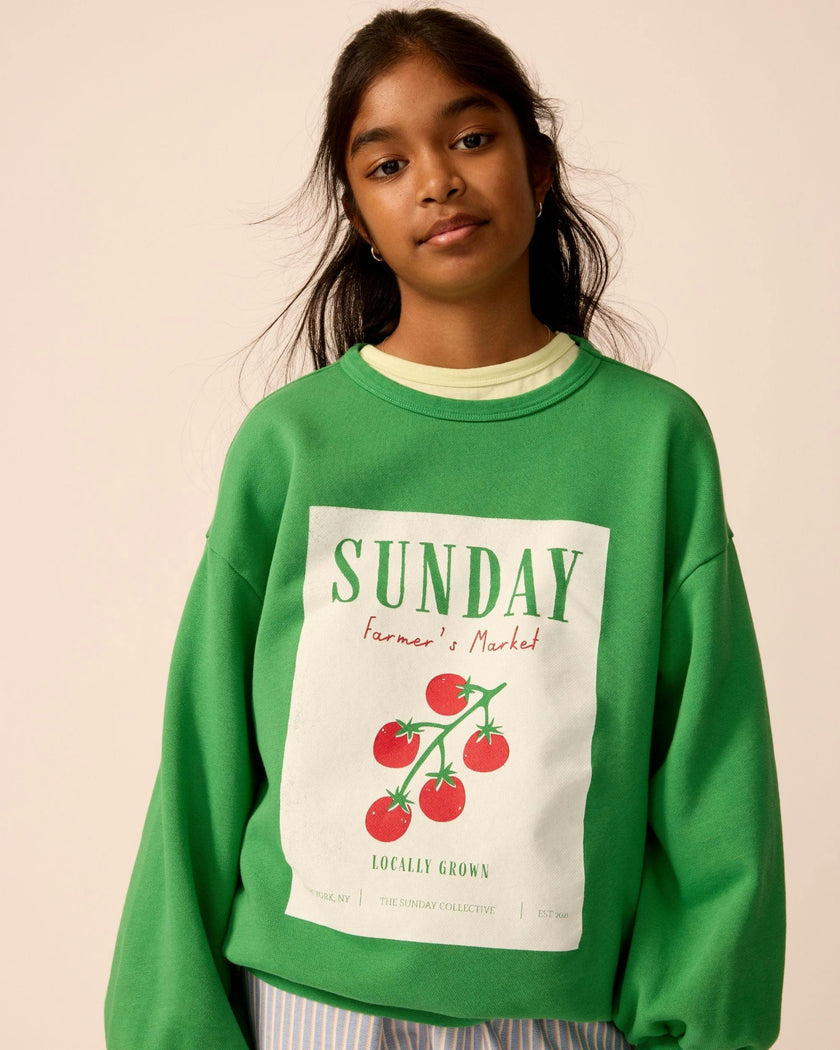 Organic Weekend Sweatshirt in Cucumber