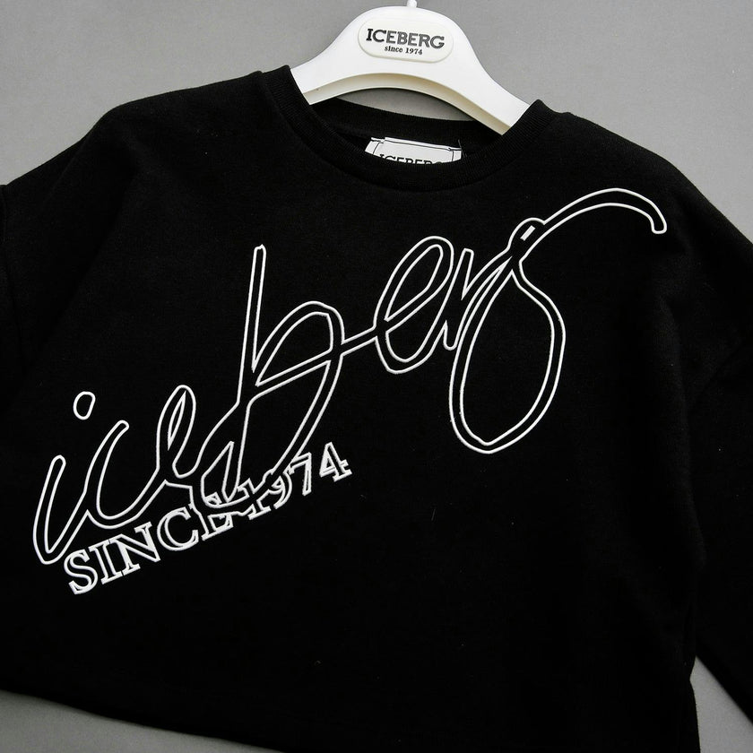 ICEBERG Swirl Logo Cropped Sweatshirt