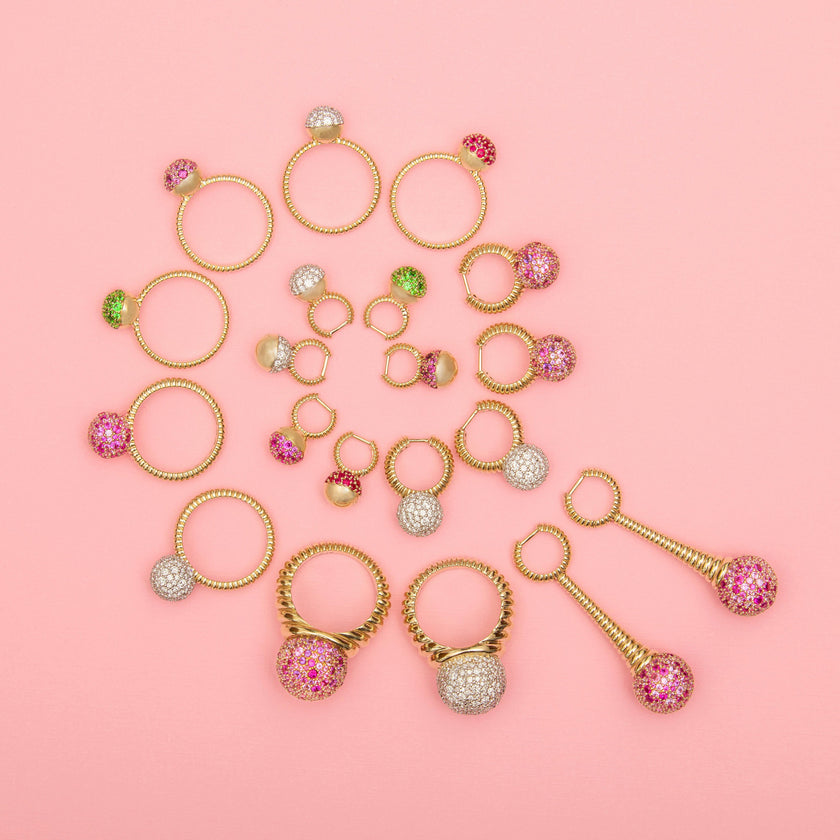 Revel Small Bobble Ring - Pink Sapphire
