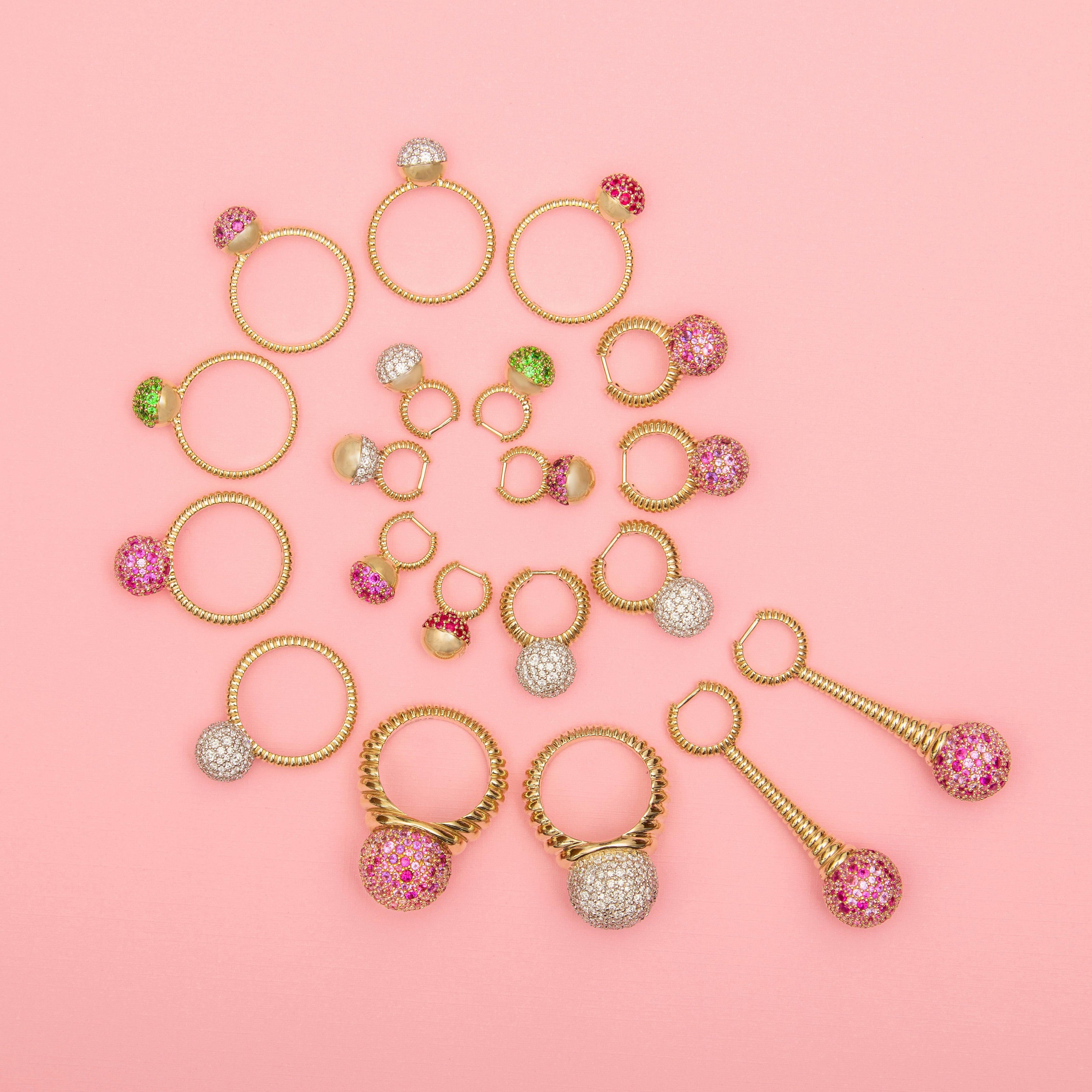 Revel Small Bobble Ring - Pink Sapphire