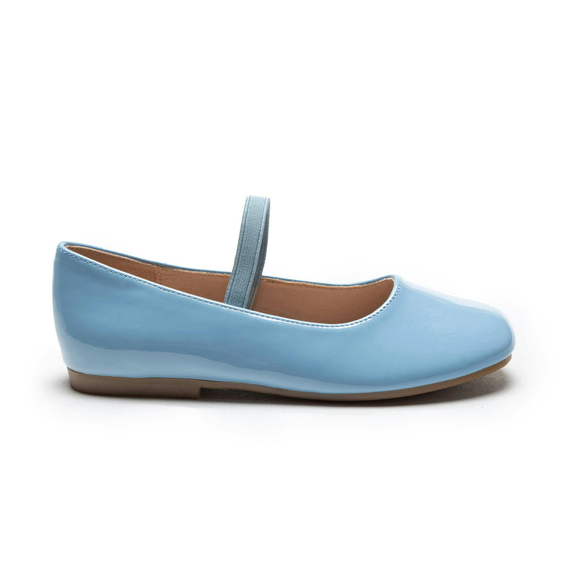 Baby Blue Satin Colette Flats