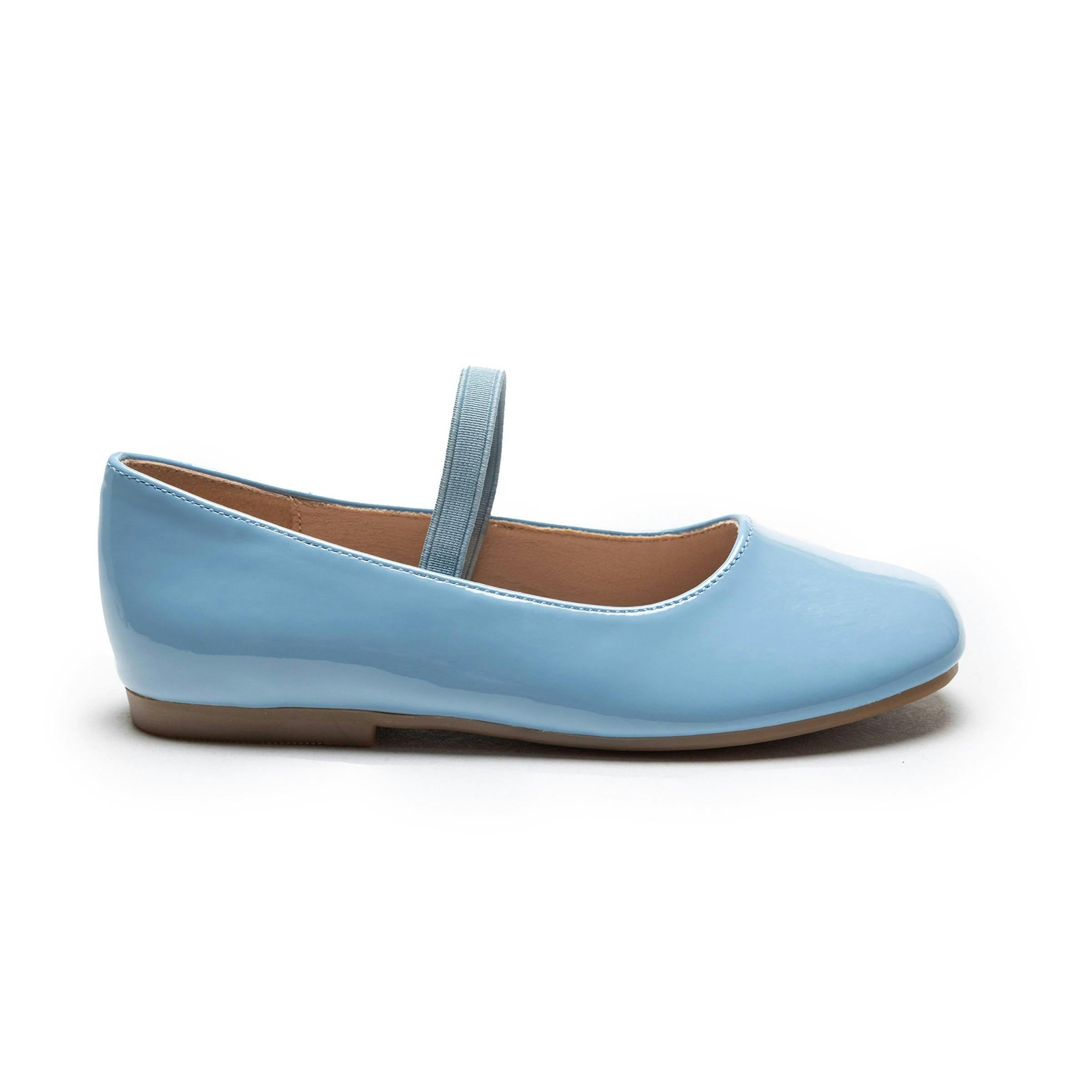 Baby Blue Satin Colette Flats