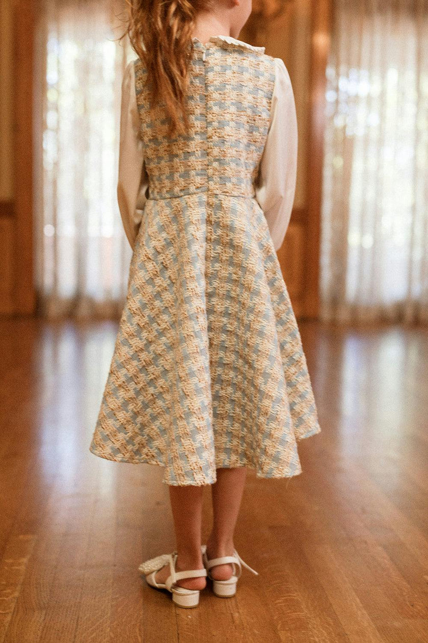Mini Saoirse Dress in Glacier Tweed