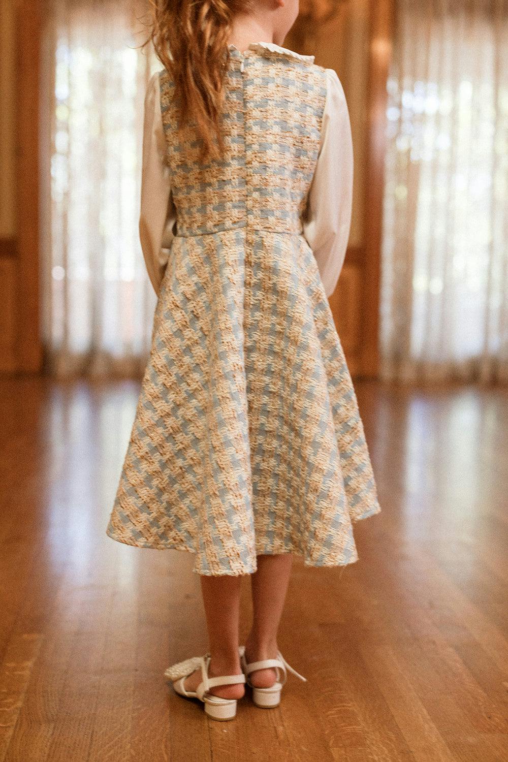 Mini Saoirse Dress in Glacier Tweed