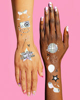 2027 NYE Disco Tats - 56 temporary tattoos