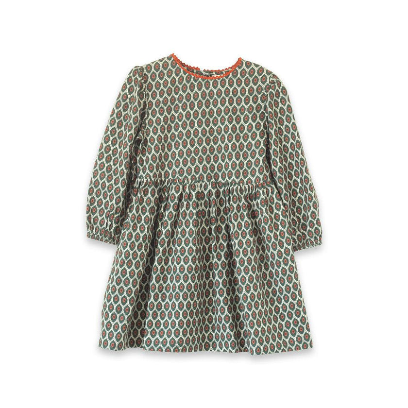 Phoebe Long Sleeves Dress | Green Motif