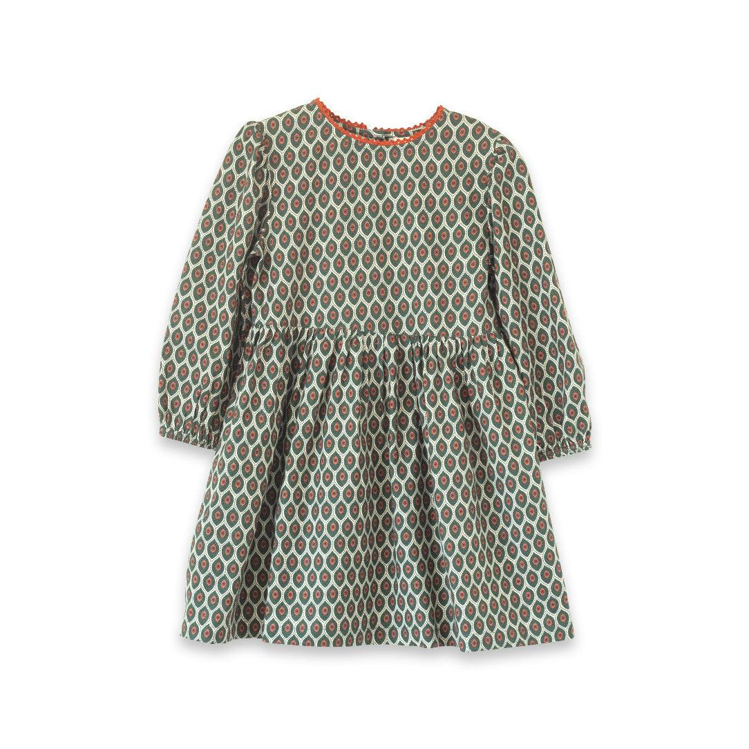 Phoebe Long Sleeves Dress | Green Motif
