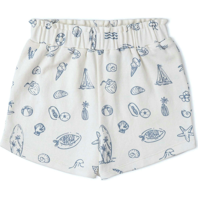 Organic Drop Shoulder Tee & Shorts Set - Coastal
