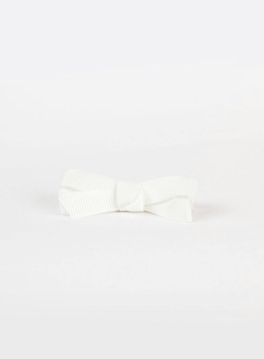 Small Bow Hair Clip in White