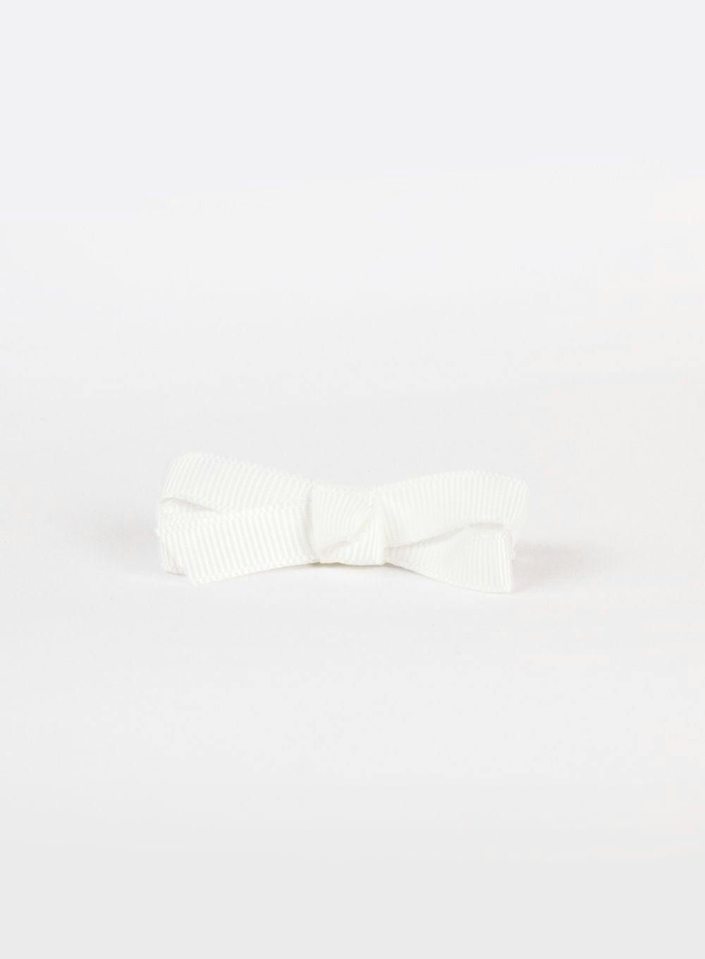 Small Bow Hair Clip in White