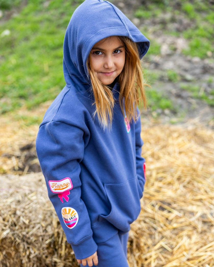 Hadley Patch Hoody - Crown Blue Fleece