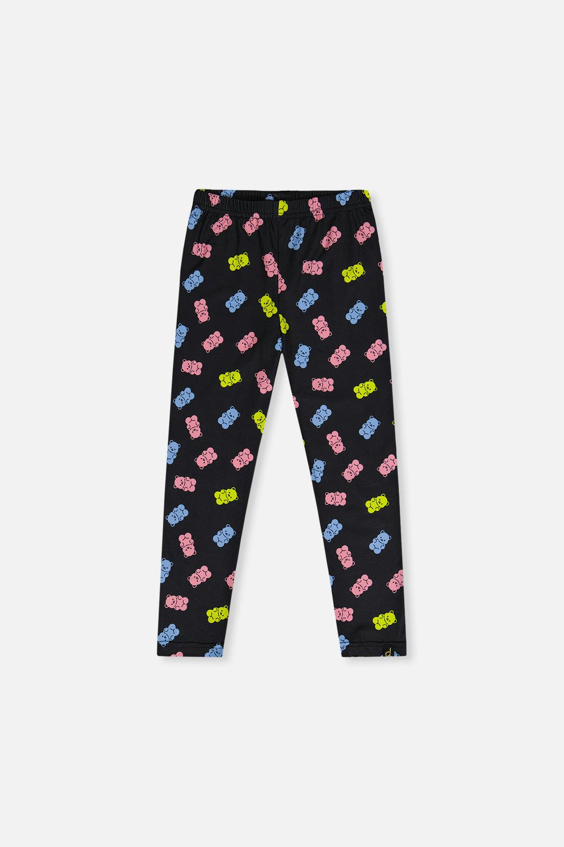 Printed Leggings Black Printed Gummy Bears