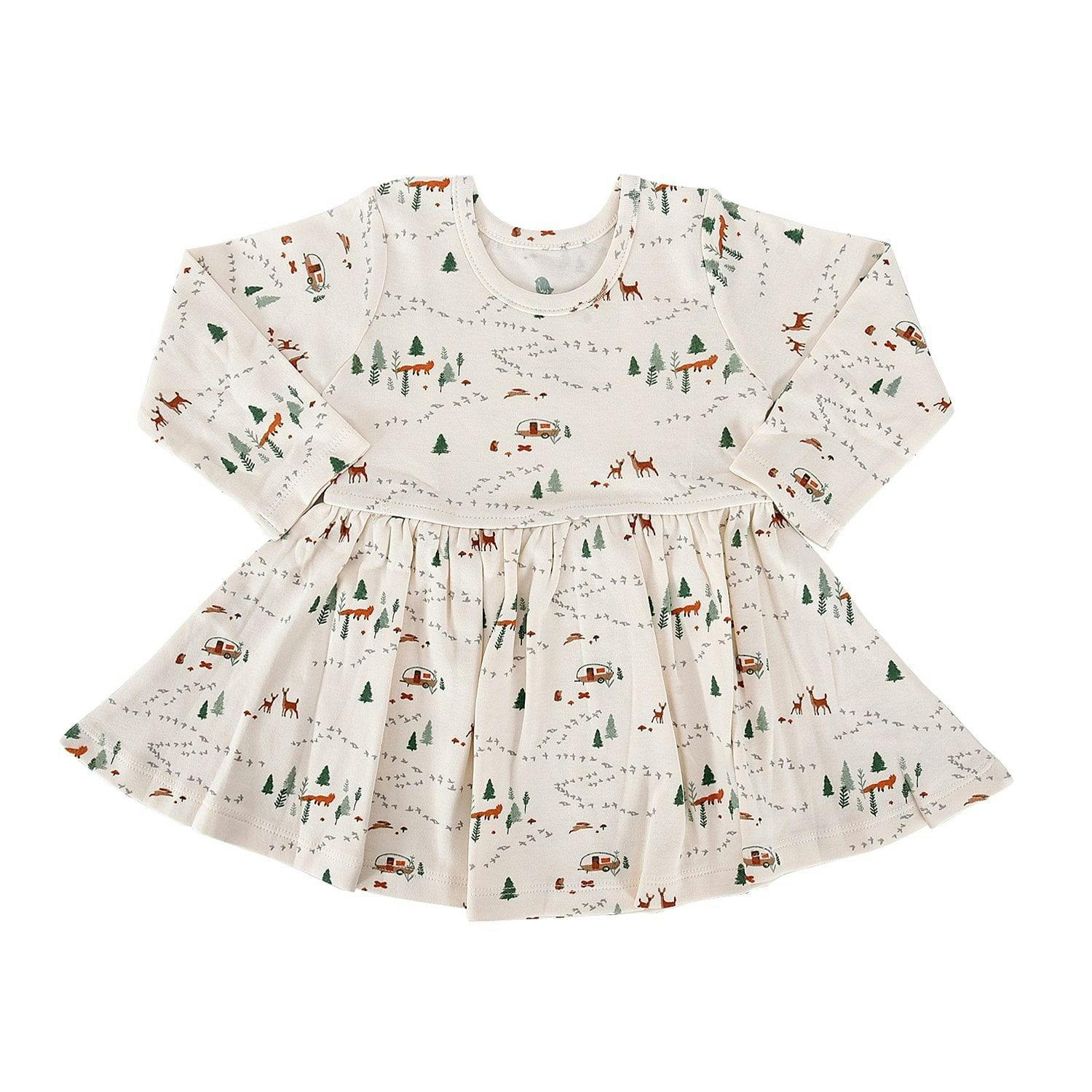 long sleeve twirl dress | into the woods