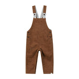 GENTRY Brown Moleskin Woven Overalls