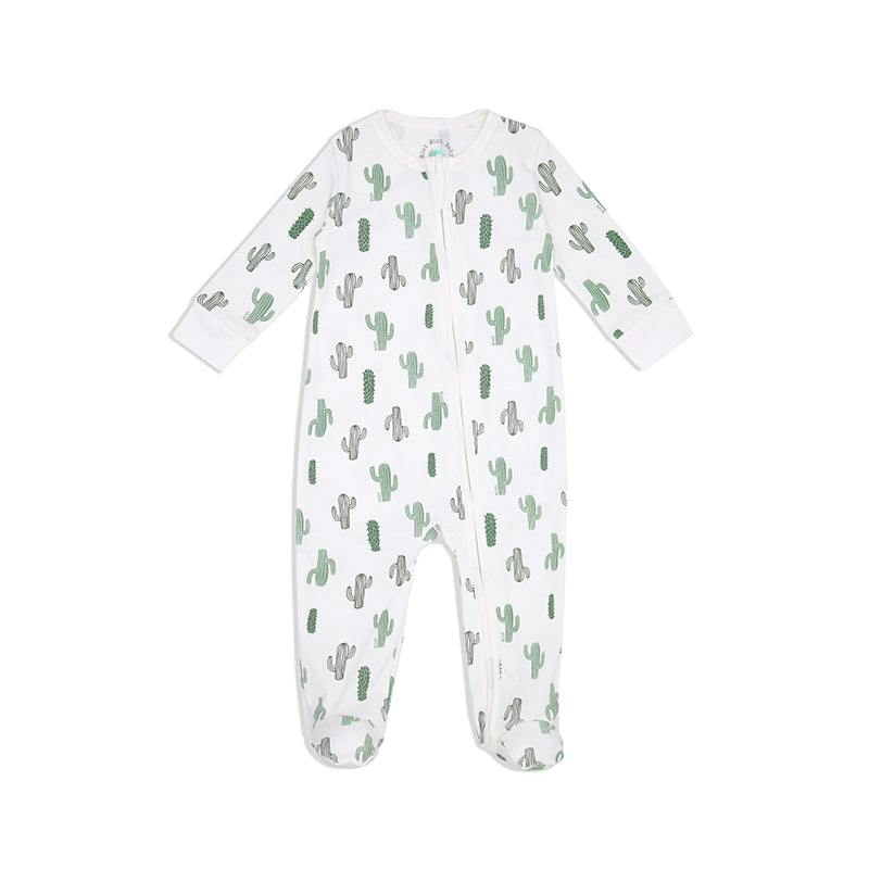 Cactus Garden Zip-up Baby Bodysuit