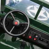 24V Military Willy Jeep 3 Seater Electric Ride on (Green)